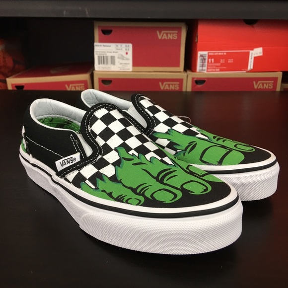Vans Other - Vans Slip On Marvel Hulk Checkerboard Kids NEW